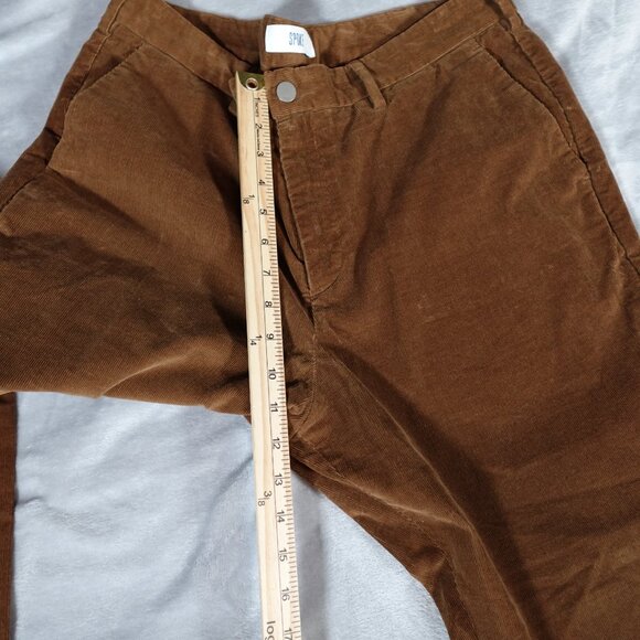 Spoke Sharps Corduroy Chino Pants Mens 35x32 Build C Preppy Flat Front Brown - Picture 15 of 15